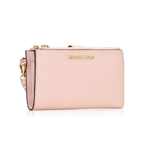 michael kors ballet pink saffiano double zipper wallet|Amazon.com: Michael Kors Saffiano Wallet.